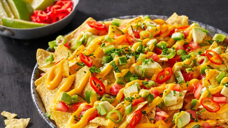 Recept vega Nachoschotel met Gouda's Glorie Tasty Cheddar Style.